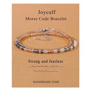 Morse Code Bracelet for Women Adjustable Beaded Inspirational Gift for Daughter